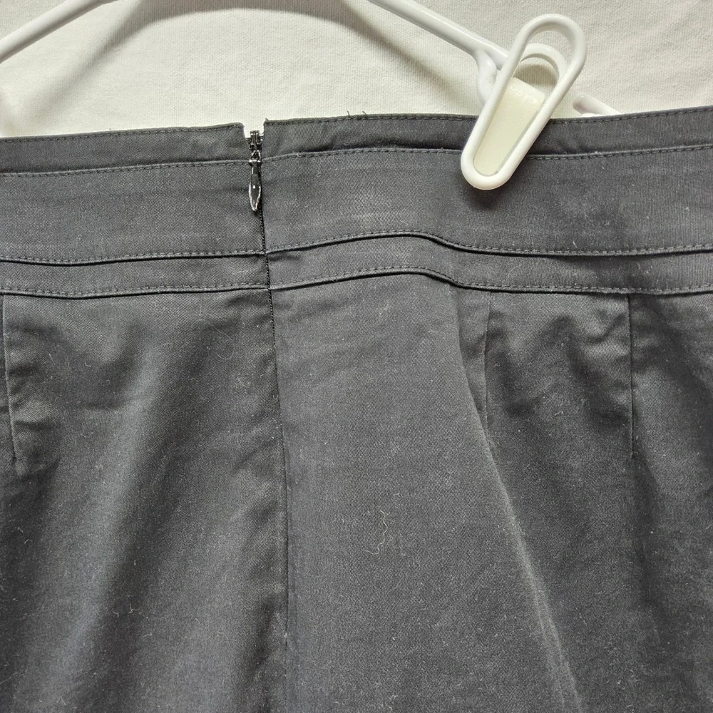 Talbots‎ Pencil Skirt Womens 12 Black Cotton Stretch Knee Length Career Zip - Picture 3 of 7